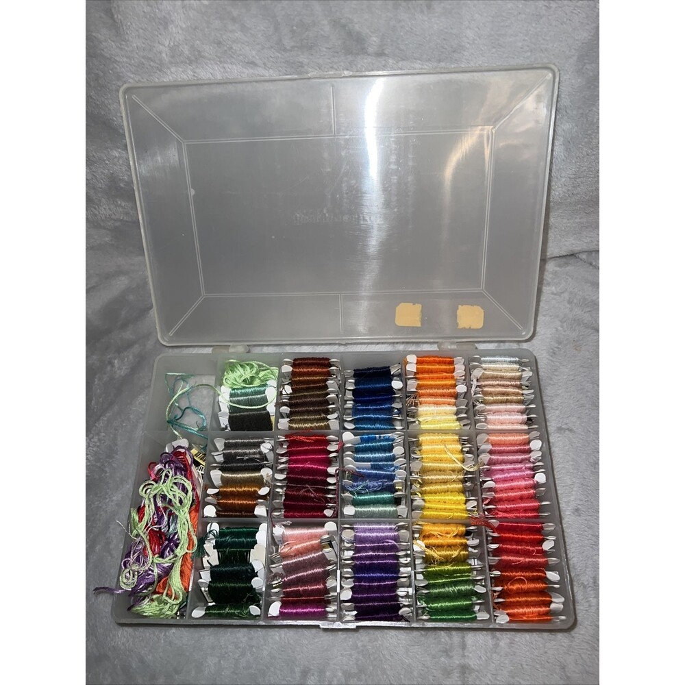 100+?Embroidery Color Thread Cross Stitch Craft Supplies W/ Case Beechwood Ltd